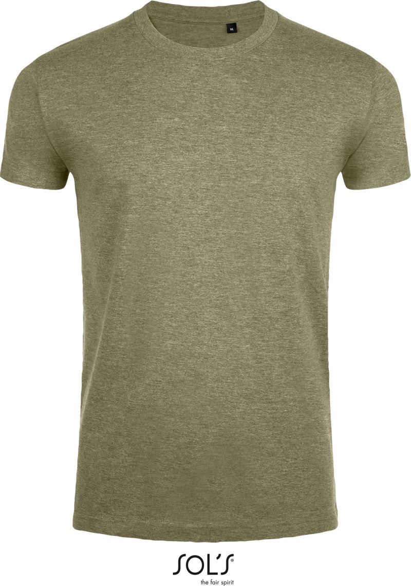 Levně Pánské tričko "Slim Fit" - heather khaki