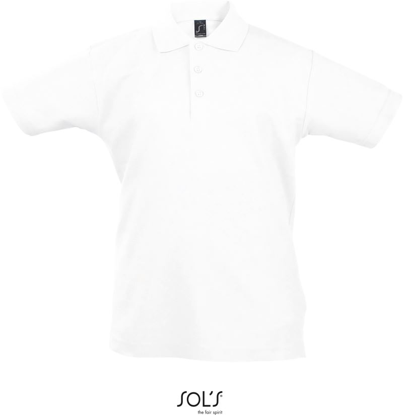 Levně Dětské piqué polo - white