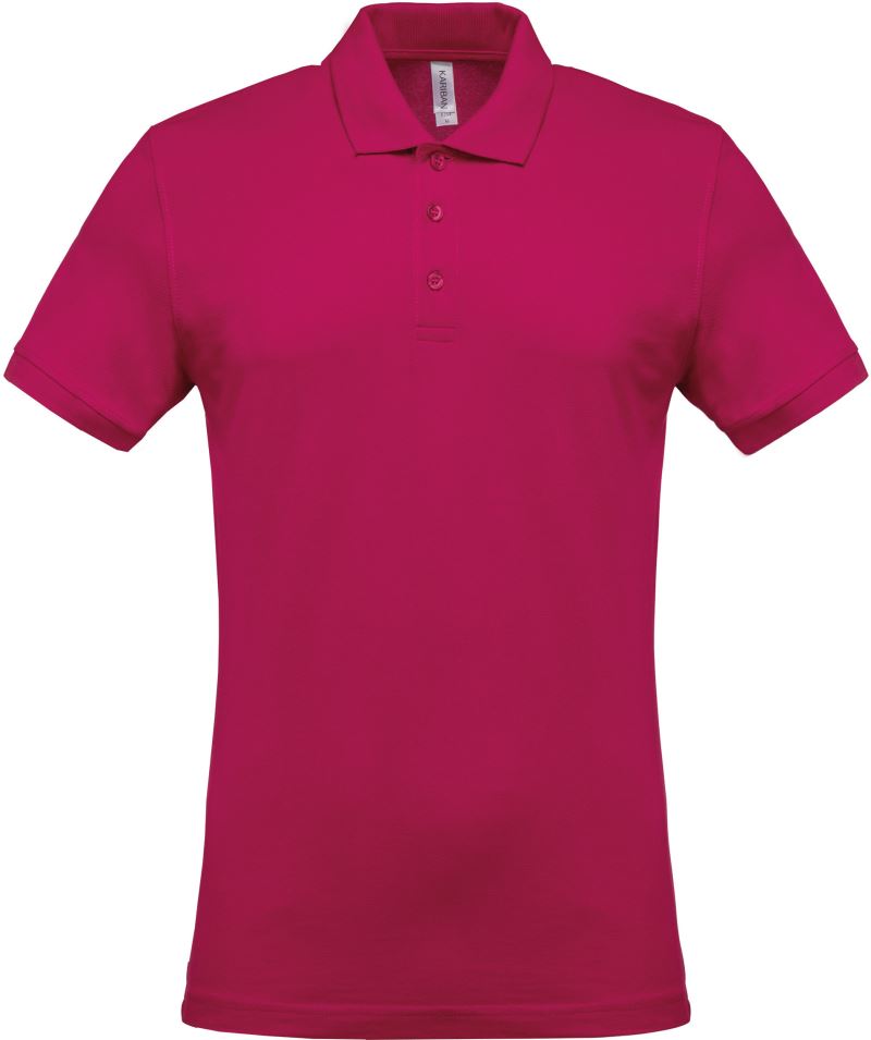 Levně Pánské piqué polo - fuchsia