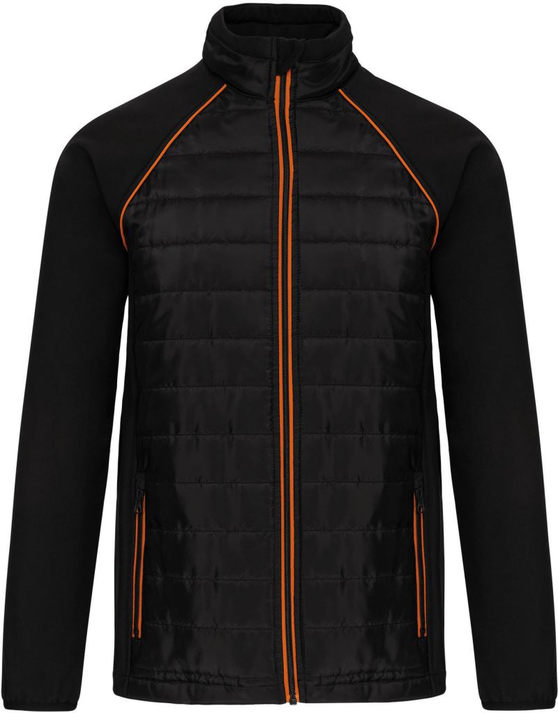 Levně Pracovní hybridní bunda "Day-to-Day" - black/orange