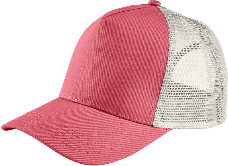 Levně 5 panelová Trucker kšiltovka - folk pink/off white