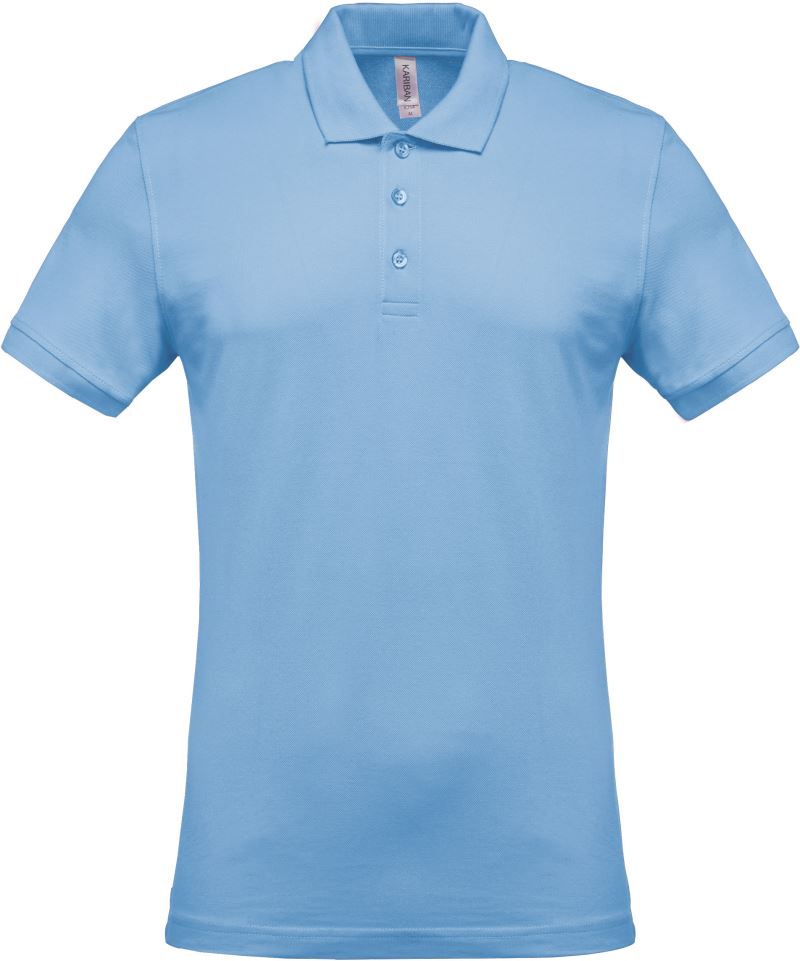 Pánské piqué polo - sky blue