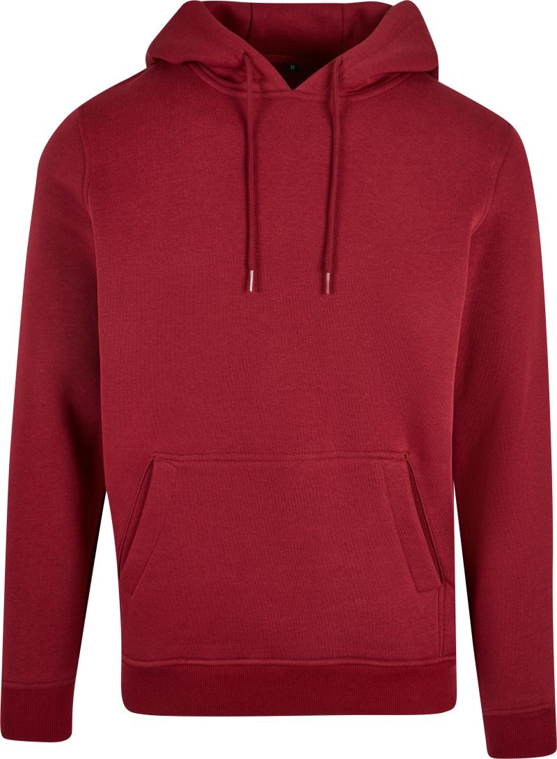 Mikina s kapucí z těžké bavlny - burgundy