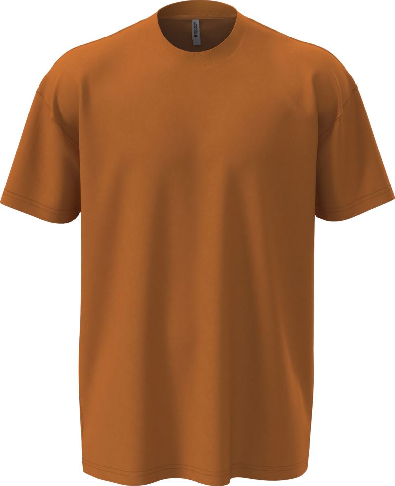 Levně Těžké oversize unisex tričko - clay