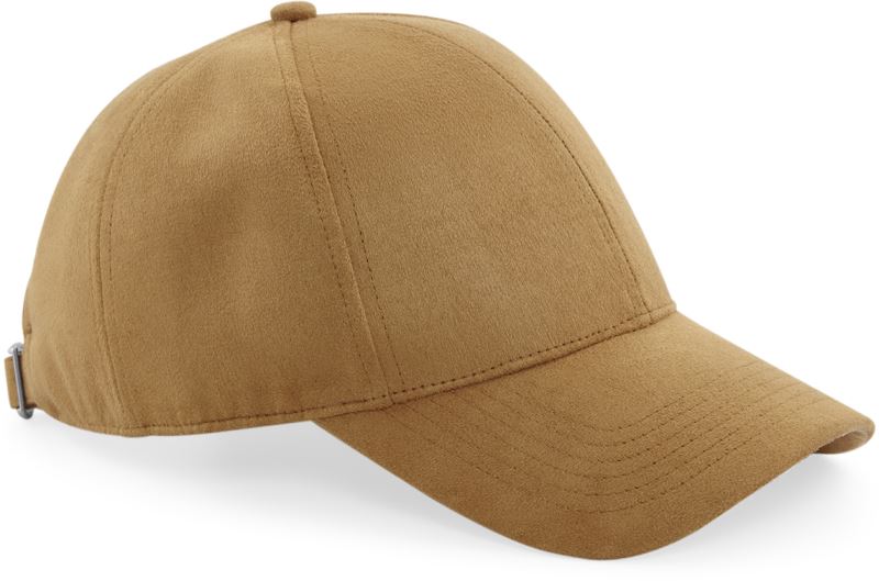 Levně 6 panelová kšiltovka "Faux Suede" - caramel