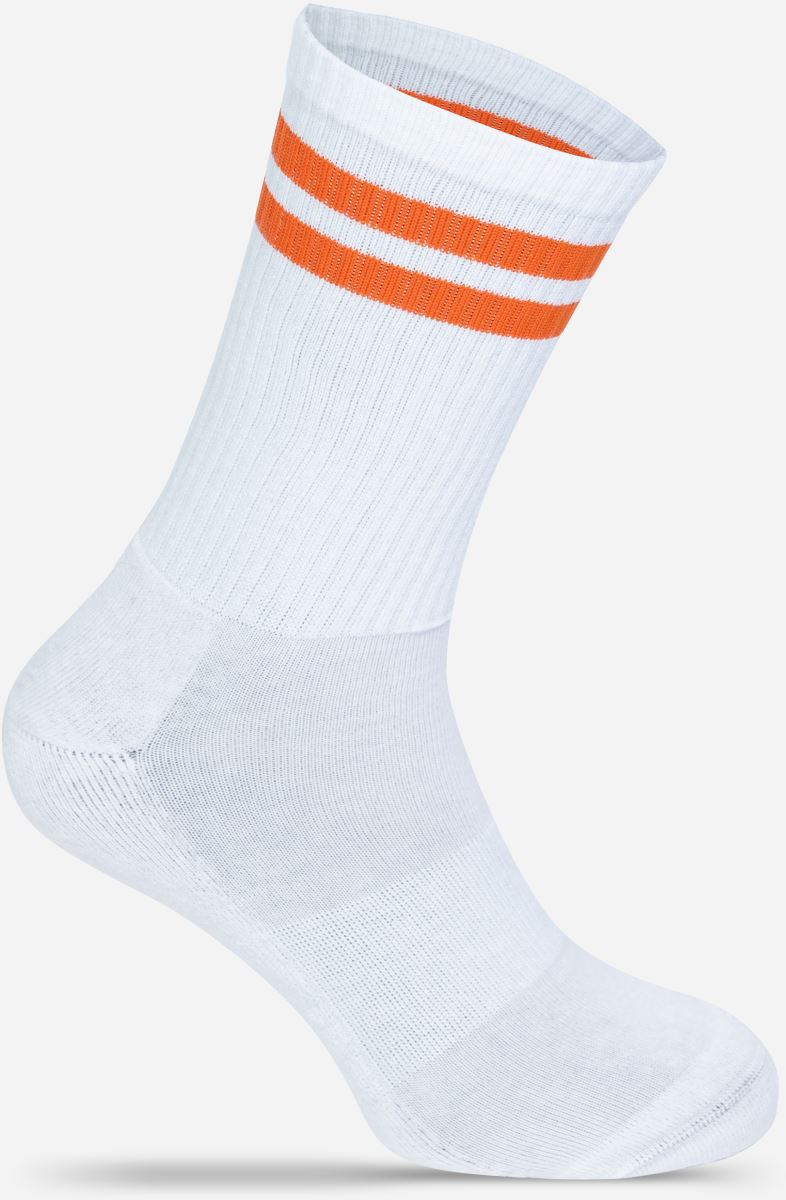 Levně Tenisové ponožky "Basic" - white/orange