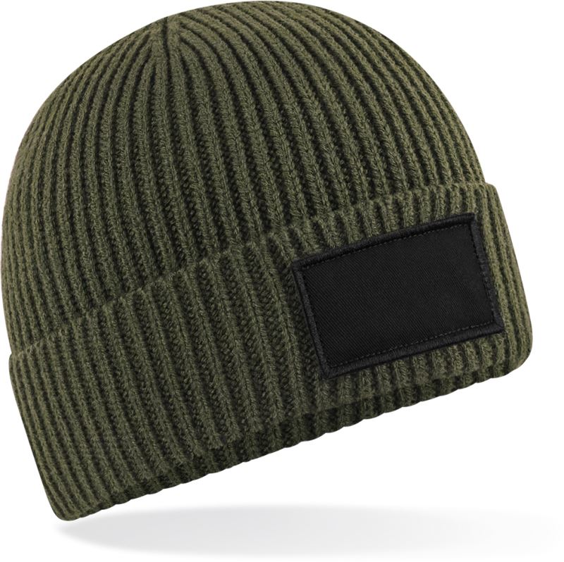 Levně Čepice Patch "Fashion" - military green/black