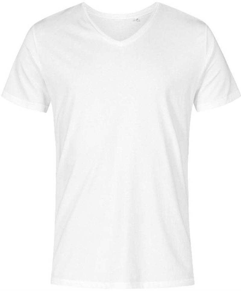 Levně Pánské tričko X.O s výstřihem do V - white