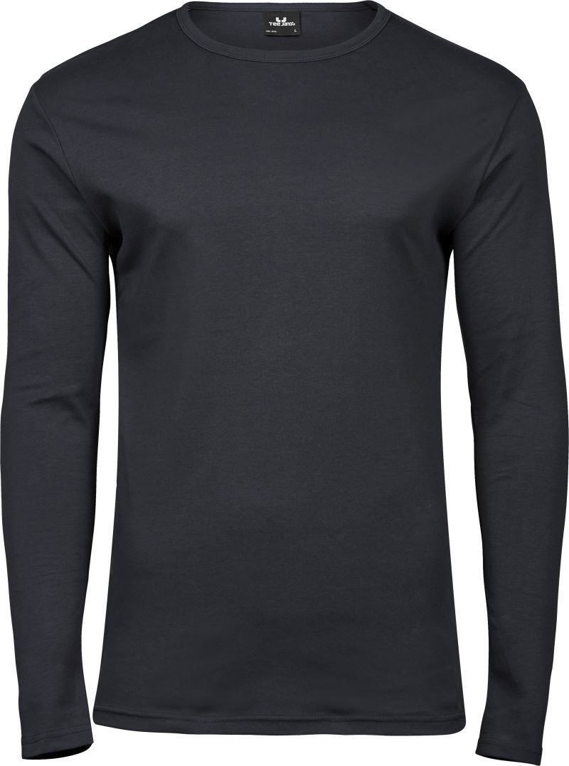 Levně Pánské tričko Interlock s dlouhým rukávem - dark grey
