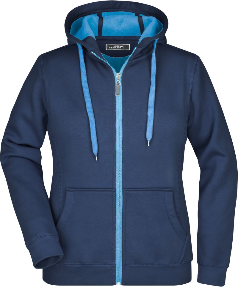 Levně Dámská mikina Doubleface - navy/aqua