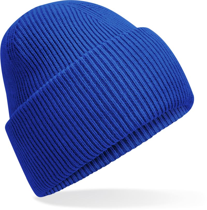 Levně Pletená čepice s manžetou "Recycled" - bright royal