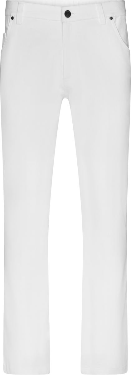Levně Pánské elastické kalhoty - white
