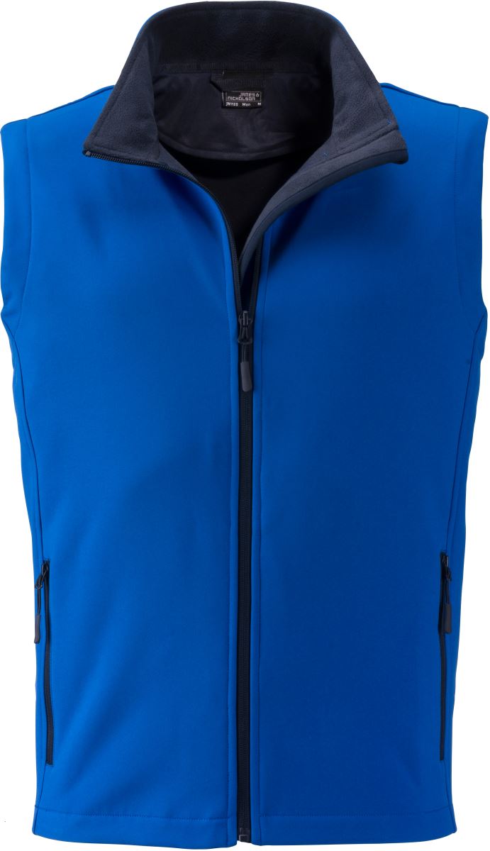 Levně Pánská 2-vrstvá promo softshellová vesta - nautic blue/navy