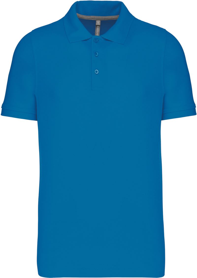 Pánské piqué polo - tropical blue