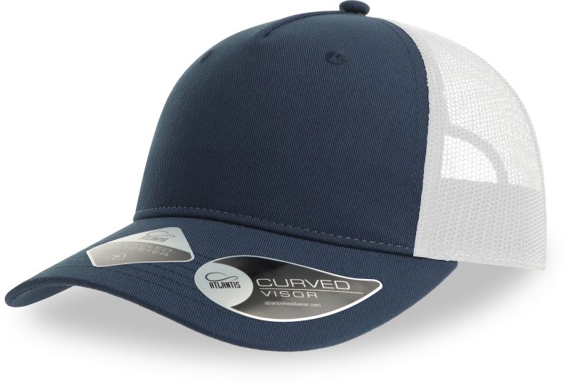 5 panelová Trucker kšiltovka - navy/white