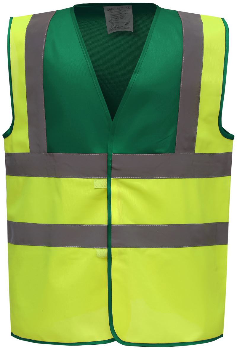 Levně Hi-Vis bezpečnostní vesta - paramedic green/hi vis yellow