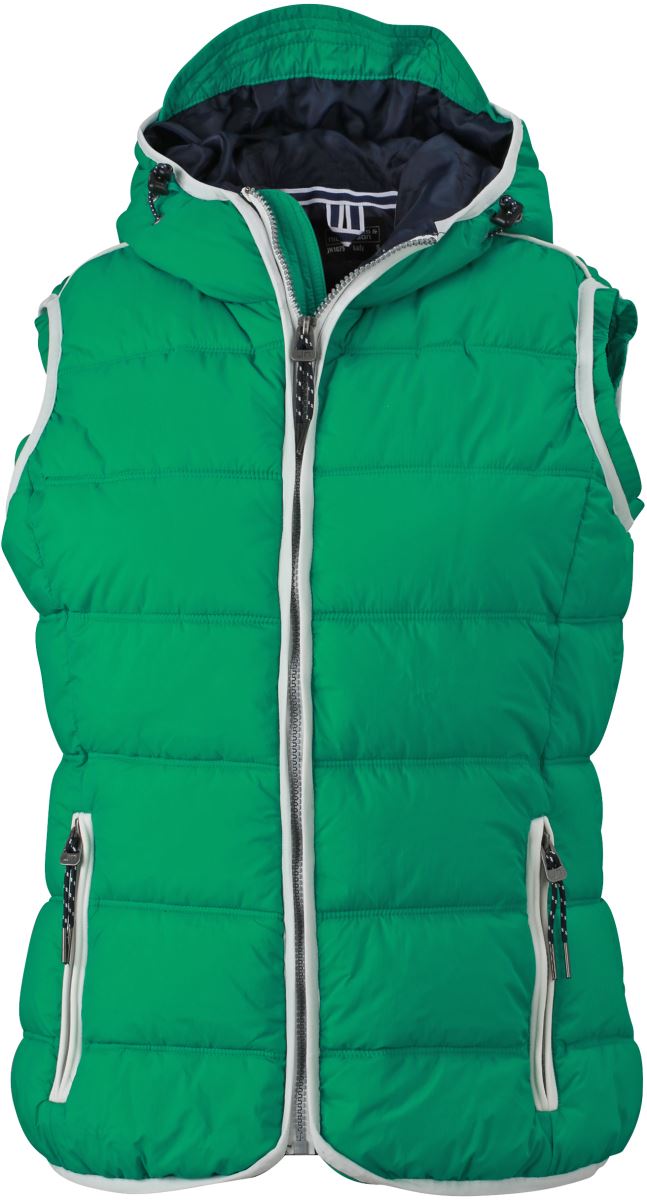 Levně Dámská vesta "Maritim" - irish green/white