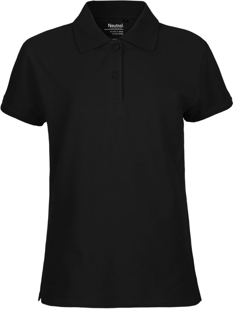 Dámské piqué polo z bio bavlny - black