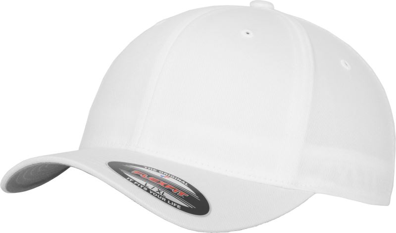 Levně 6 panelová vlněná česaná kšiltovka Flexfit - white
