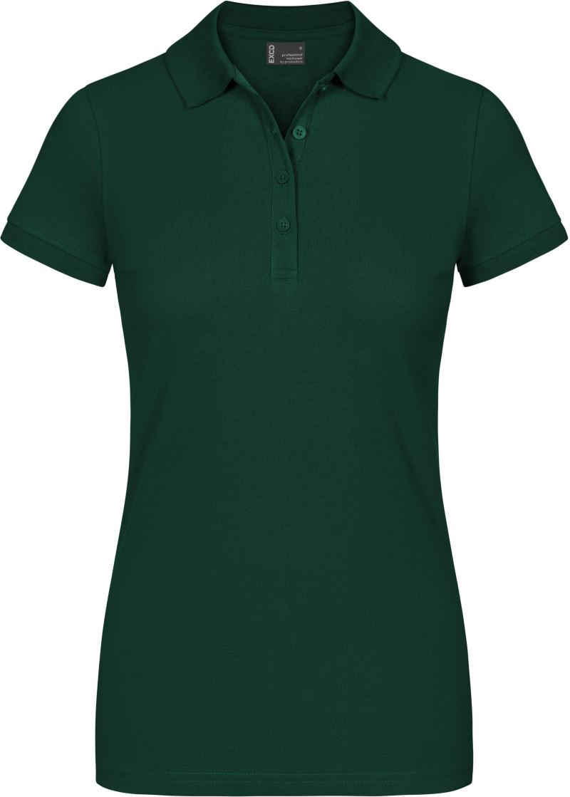 Levně Dámské pracovní piqué polo - EXCD - forest