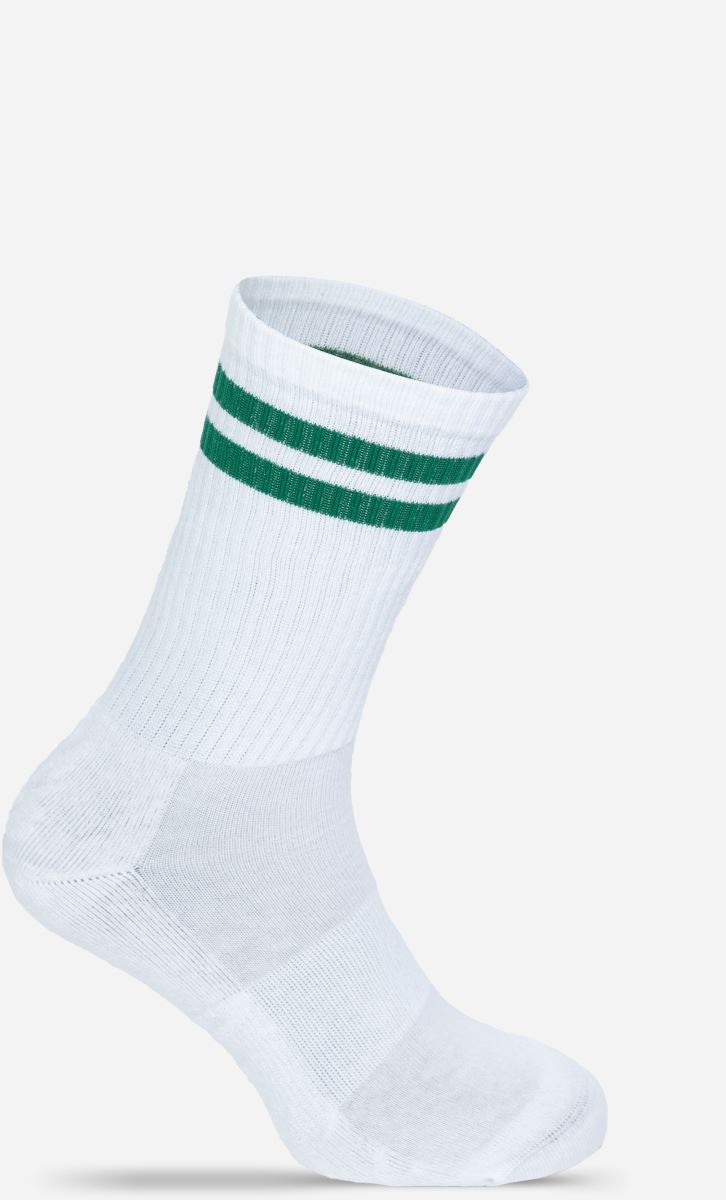 Levně Tenisové ponožky "Basic" - white/green