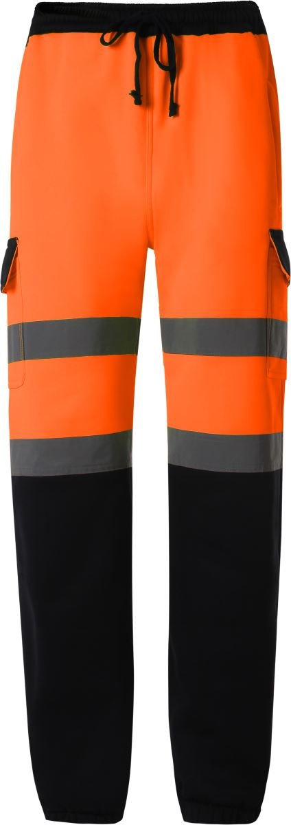 Levně Hi-Vis Tepláky - hi vis orange/navy