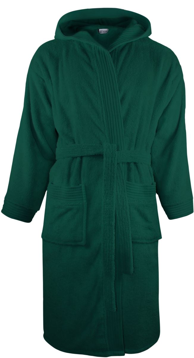 Levně Župan s kapucí - dark green