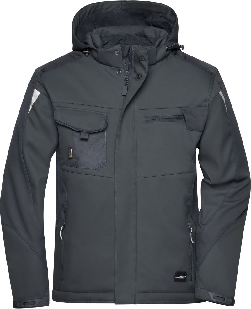 Levně Pracovní zimní softshellová bunda - Strong - black/black