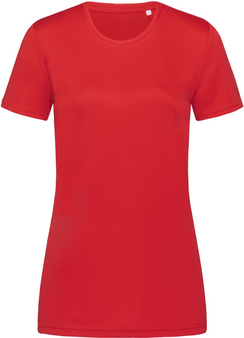 Levně Dámské sportovní tričko Interlock - crimson red