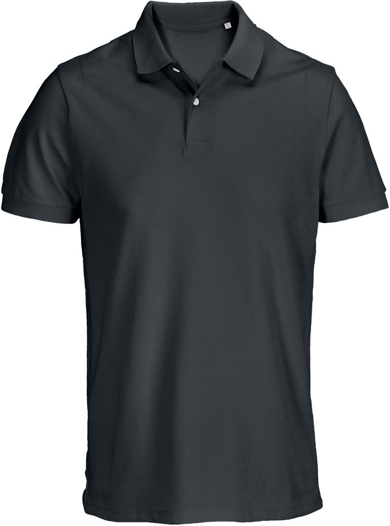 Levně Unisex piqué polo z těžké bavlny - mouse grey