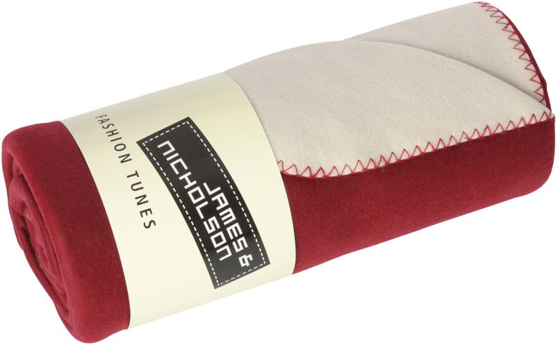 Levně 2-vrstvá fleecová deka - bordeaux/cream
