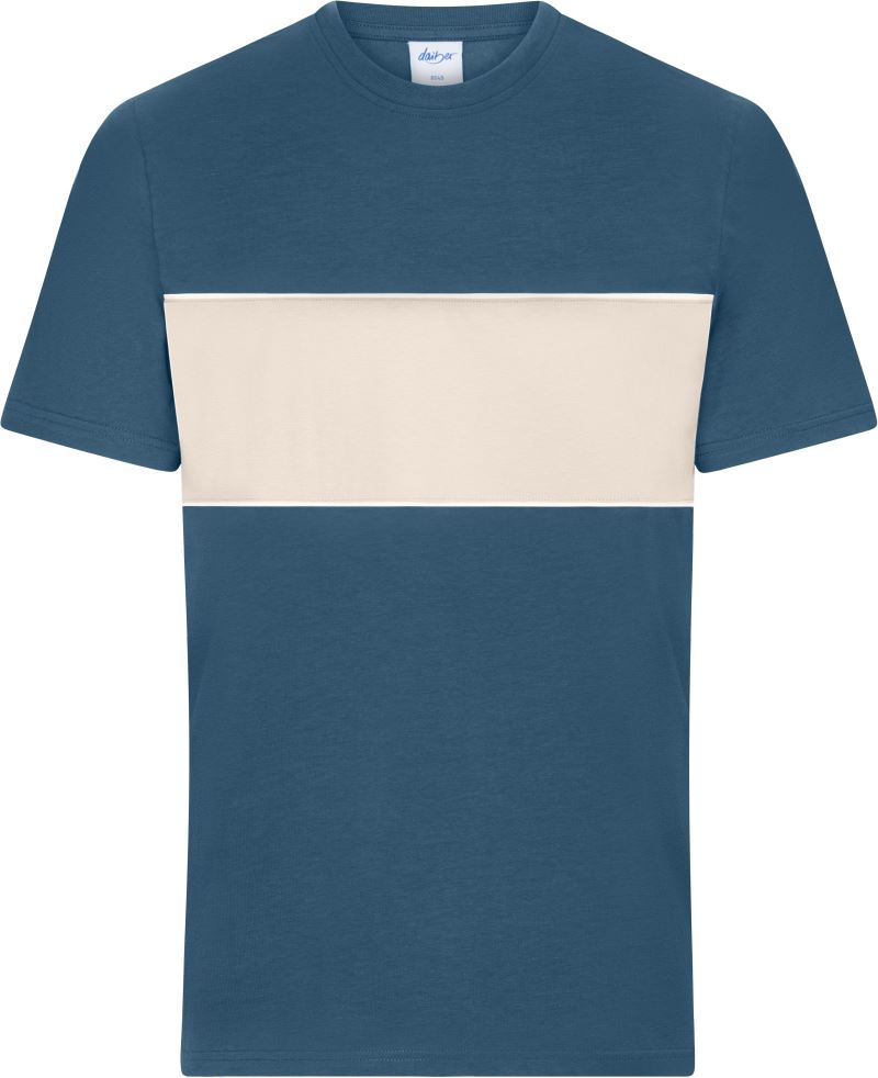 Levně Tričko z bio bavlny "Colour-Block" - dusty blue/sandstone