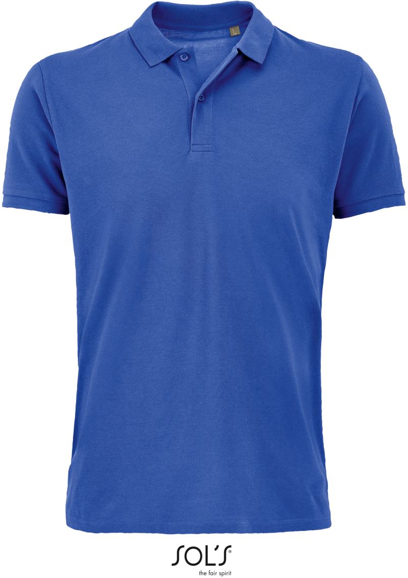 Levně Pánské piqué polo z bio bavlny - royal blue
