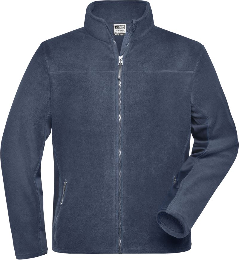 Levně Pánská pracovní mikrofleecová bunda - Strong - navy/navy
