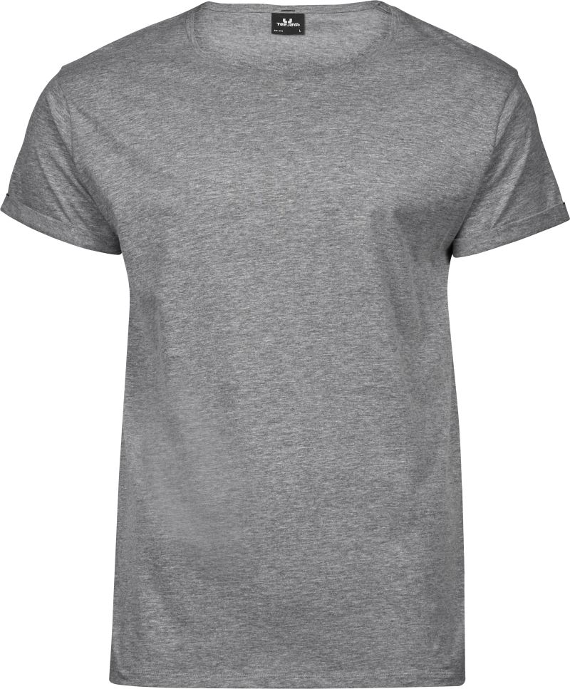 Levně Pánské tričko s rolovatelnými rukávy - heather grey