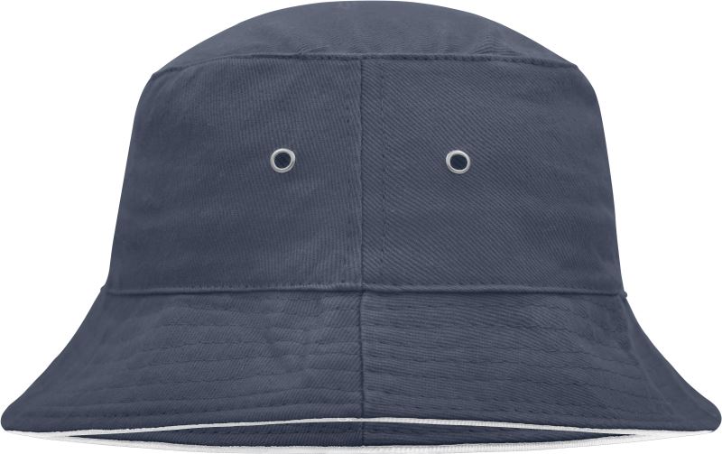 Levně Rybářský klobouk s lemem - navy/white