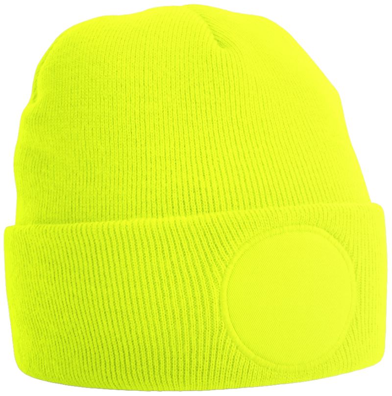 Levně Čepice s kruhovou nášivkou - fluorescent yellow