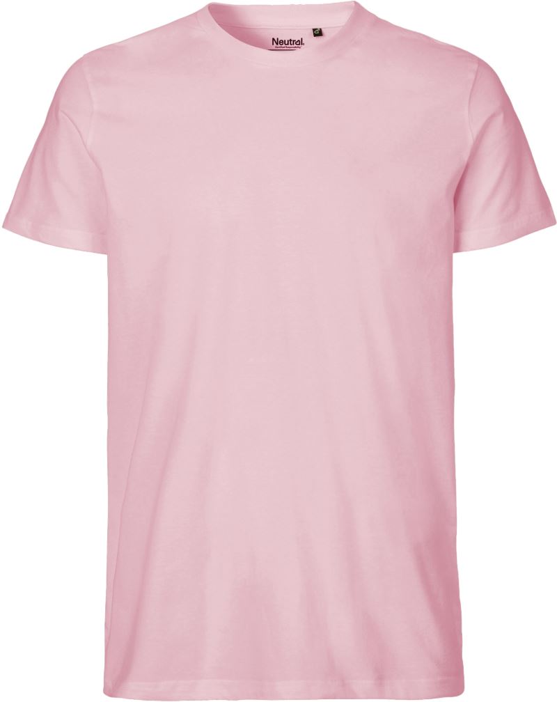 Levně Pánské tričko z bio bavlny - light pink