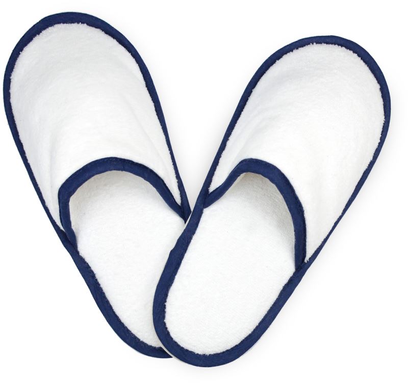 Froté pantofle - white/navy