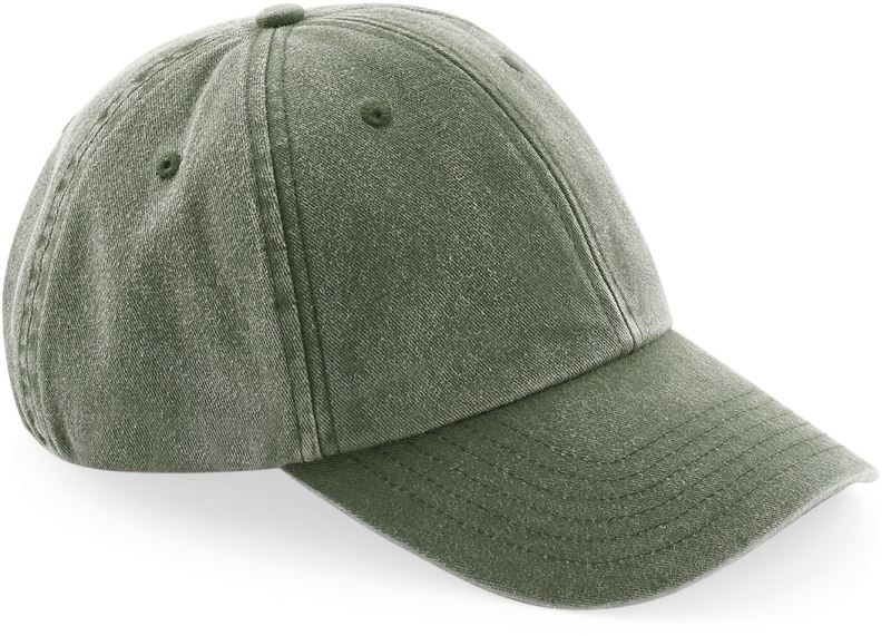Levně 6 panelová nízkoprofilová kšiltovka "Vintage" - vintage olive