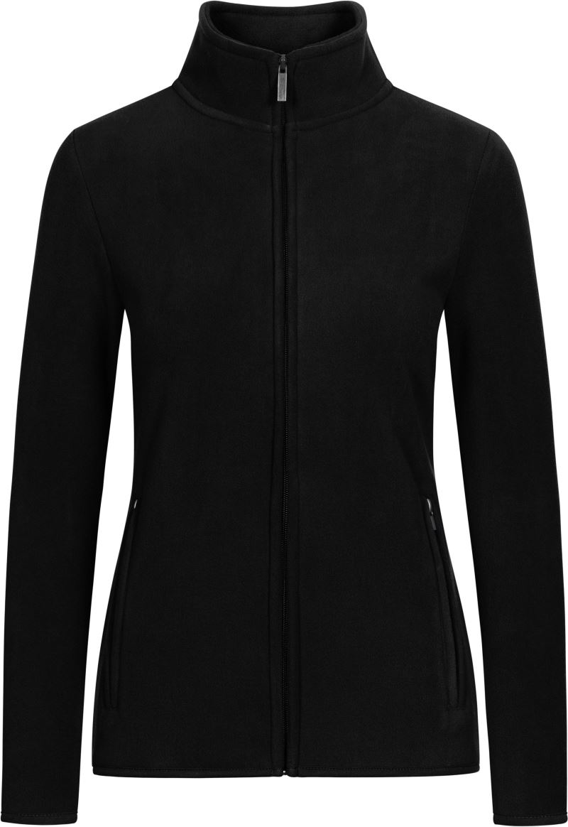 Levně Dámská dvojitá fleecová bunda - black/black