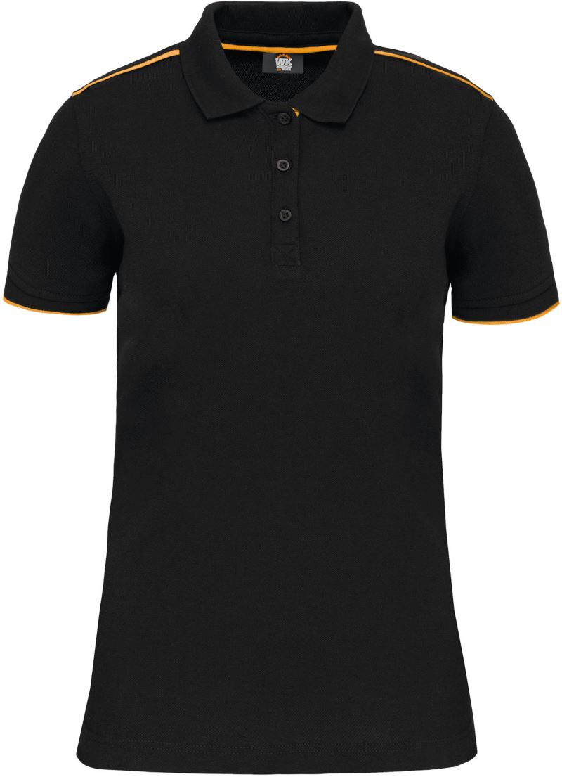 Levně Dámské pracovní piqué polo "Day-to-Day" - black/yellow