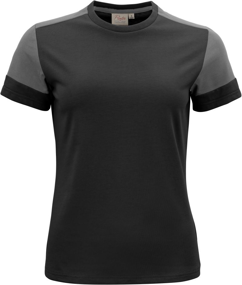 Levně Dámské tričko z těžké bavlny - black/anthracite