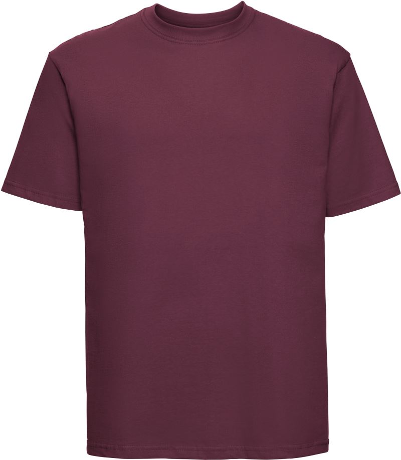 Levně Tričko z těžké bavlny "Authentic" - burgundy