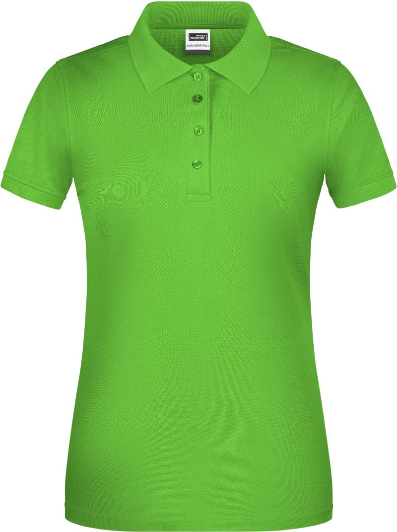 Levně Dámské pracovní bio piqué polo - lime green
