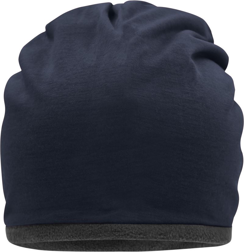 Levně Žerzejová čepice s fleecovou podšívkou - navy/carbon