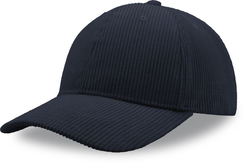 6 panelová manšestrová kšiltovka - navy