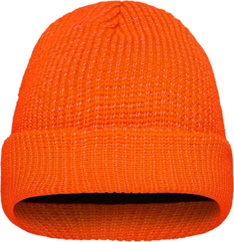 Levně Reflexní pletená čepice - bright orange