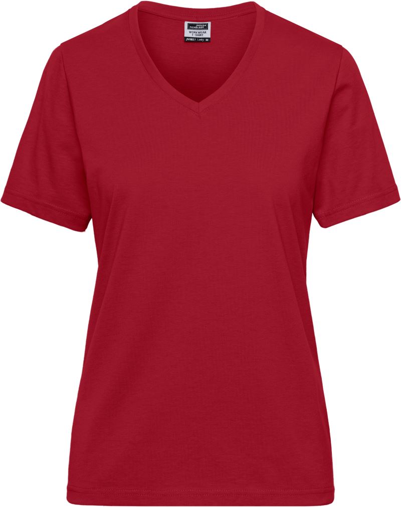 Levně Dámské pracovní tričko z bio bavlny - Solid - red