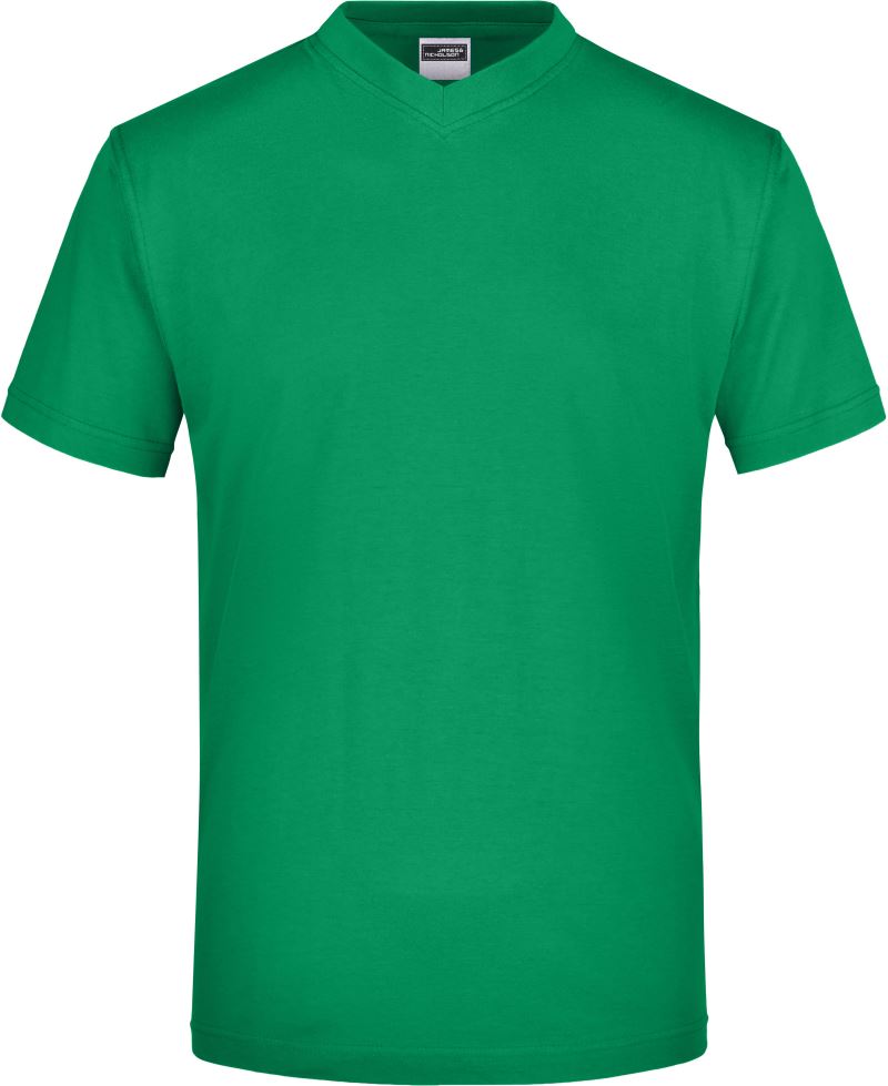 Levně Tričko s výstřihem do V - irish green